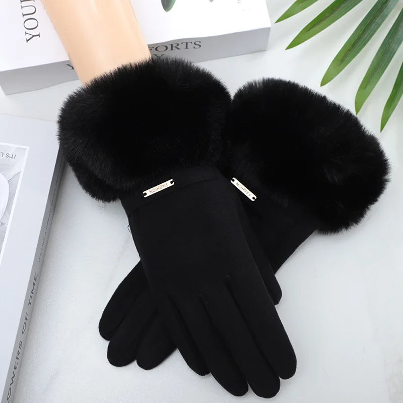Elegant Lunara Style Gloves Black
