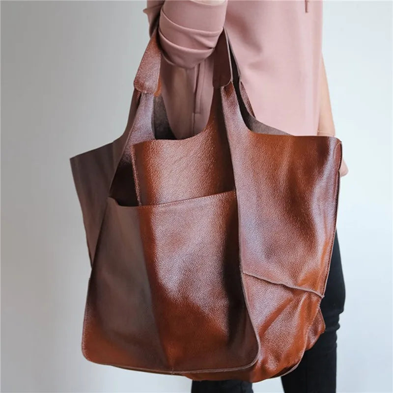 Timeless Vintage Leather Bag Classic Handbag Everyday-MODAUTLET