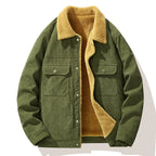Men's Corduroy Jacket - Stylish and Comfortable Outerwear Green