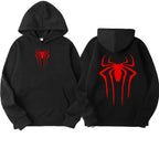 Spider Print Unisex Casual Hoodie Streetwear Style
