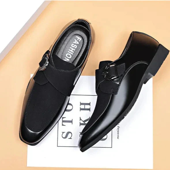 Oliver Handcrafted Leather Monk‑Strap Shoes-MODAUTLET