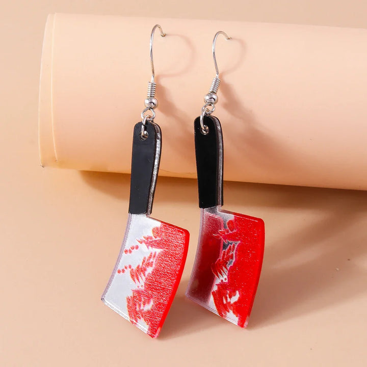 Spooky Blood Drip Earrings-MODAUTLET