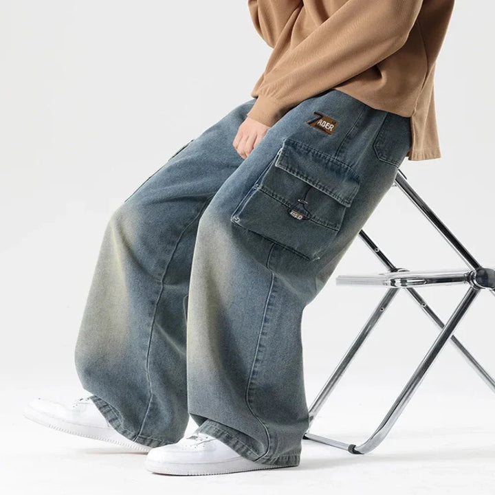 Men's Voyage Denim Cargo Pants-MODAUTLET