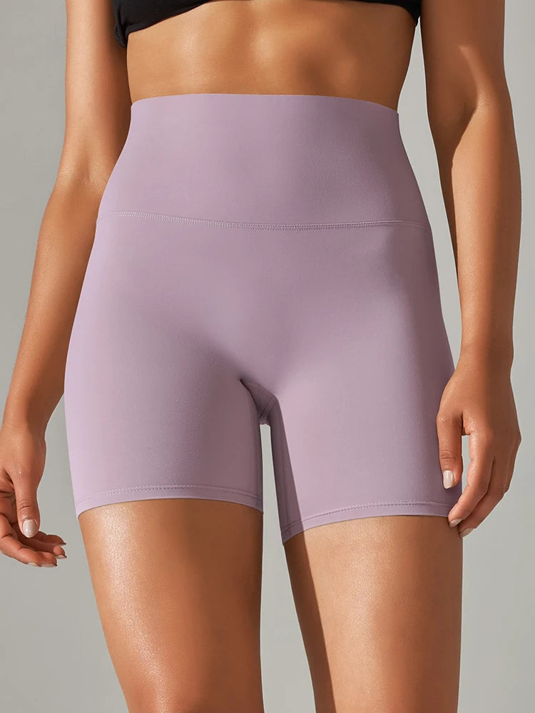 Women's High Waist Squat Proof Yoga Shorts for Fitness and Cycling