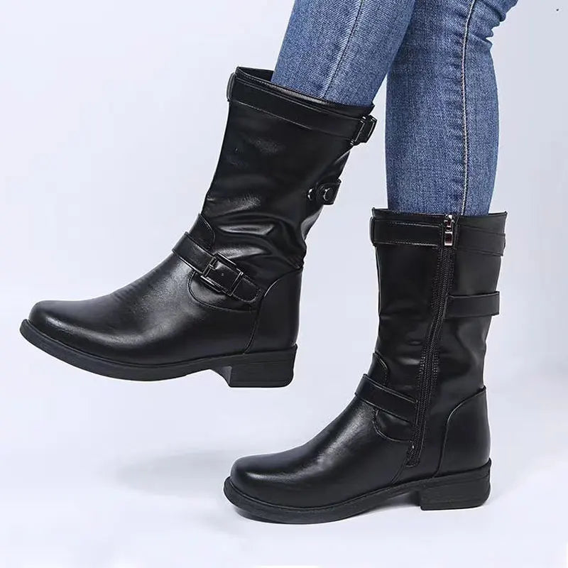 Women's Urban Mid-Calf Boots-MODAUTLET