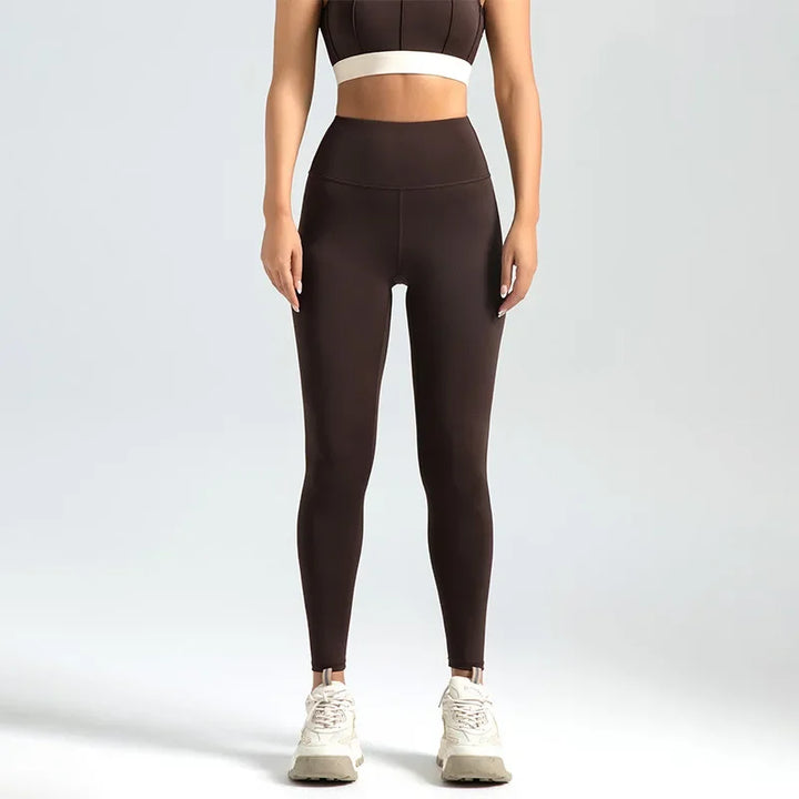 Women's Y2K High Waist Seamless Booty Lifting Gym Leggings Dark coffee