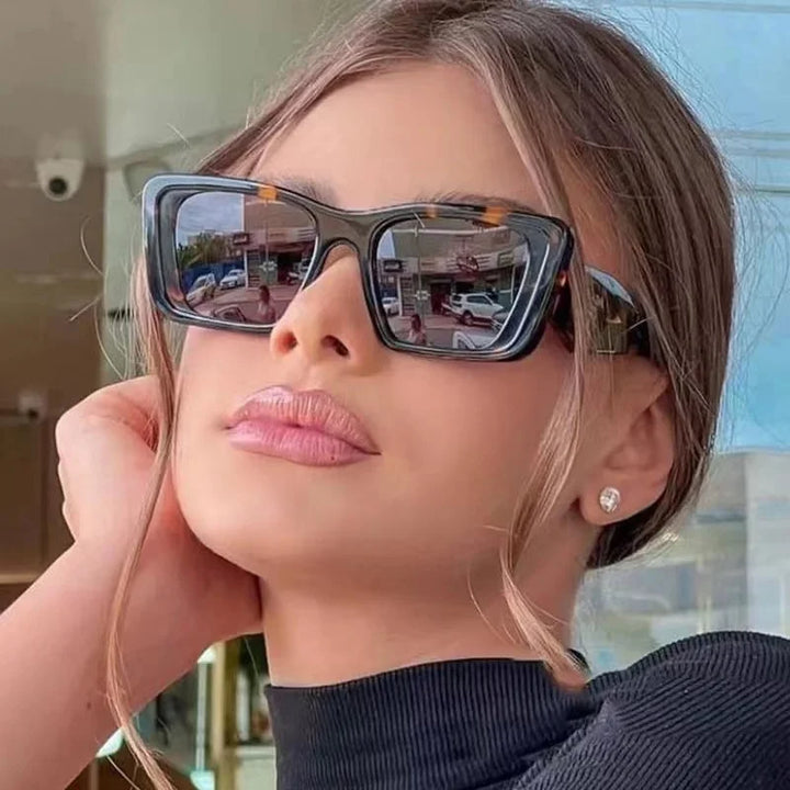 Retro Square Unisex Sunglasses – Vintage Mirror Shades