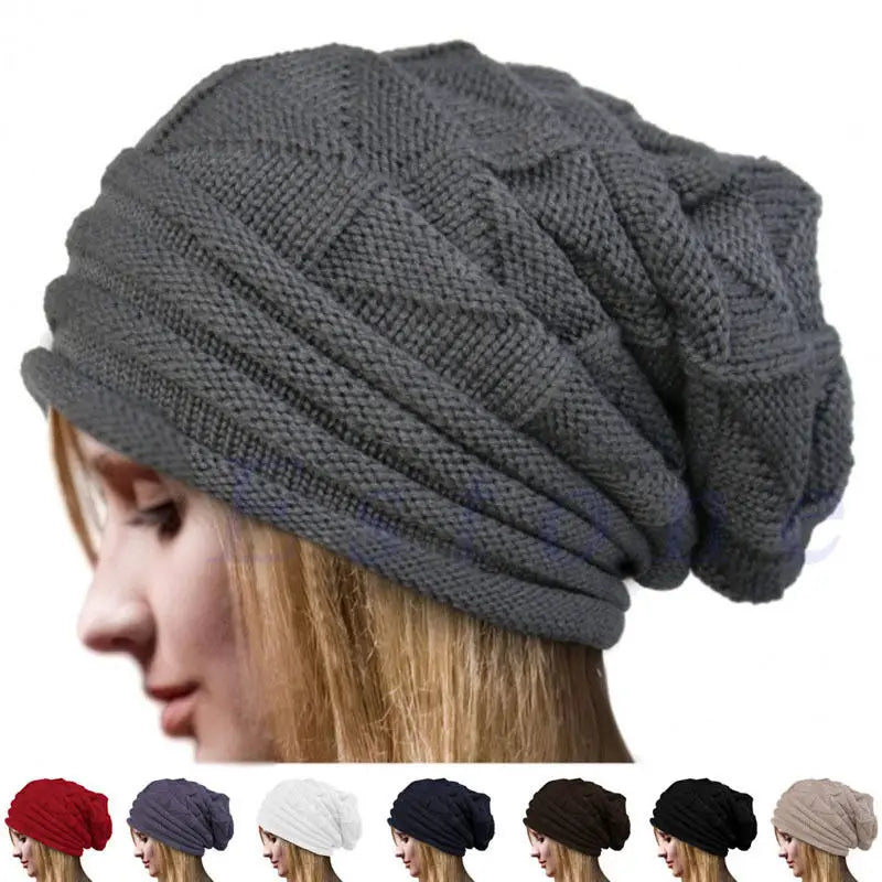 Unisex Oversized Knitted Beanie Hat-MODAUTLET