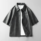 Men's Leather Overshirt
