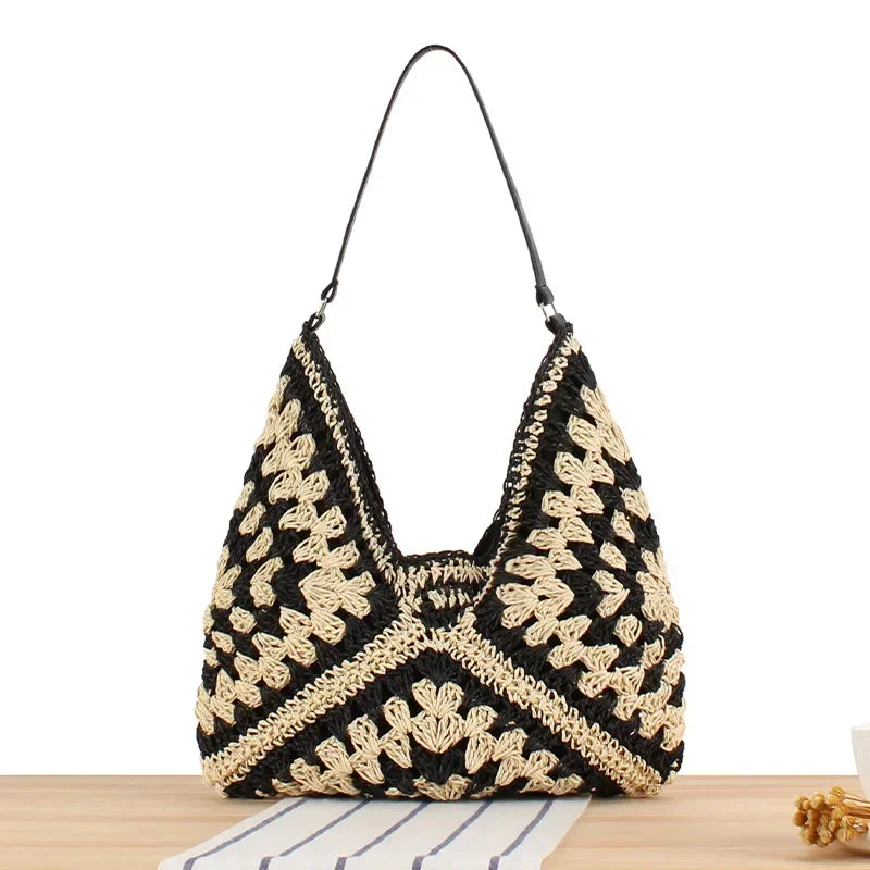 Chic Beach Bag With Vibrant Patterns And Roomy Design-MODAUTLET