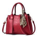 Structured Embossed Tote Bag for Women – Elegant & Versatile Design Red