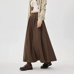 Women's Long Pleated Skirt - Elegant & Flowing Design