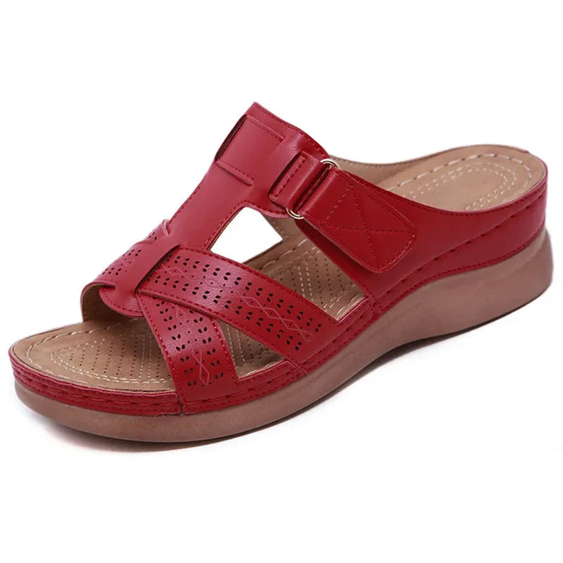Women's Arch-Supportive Walking Sandals Red
