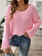 Women's Elegant Chiaia Sweater - Chic and Stylish Knitwear Pink