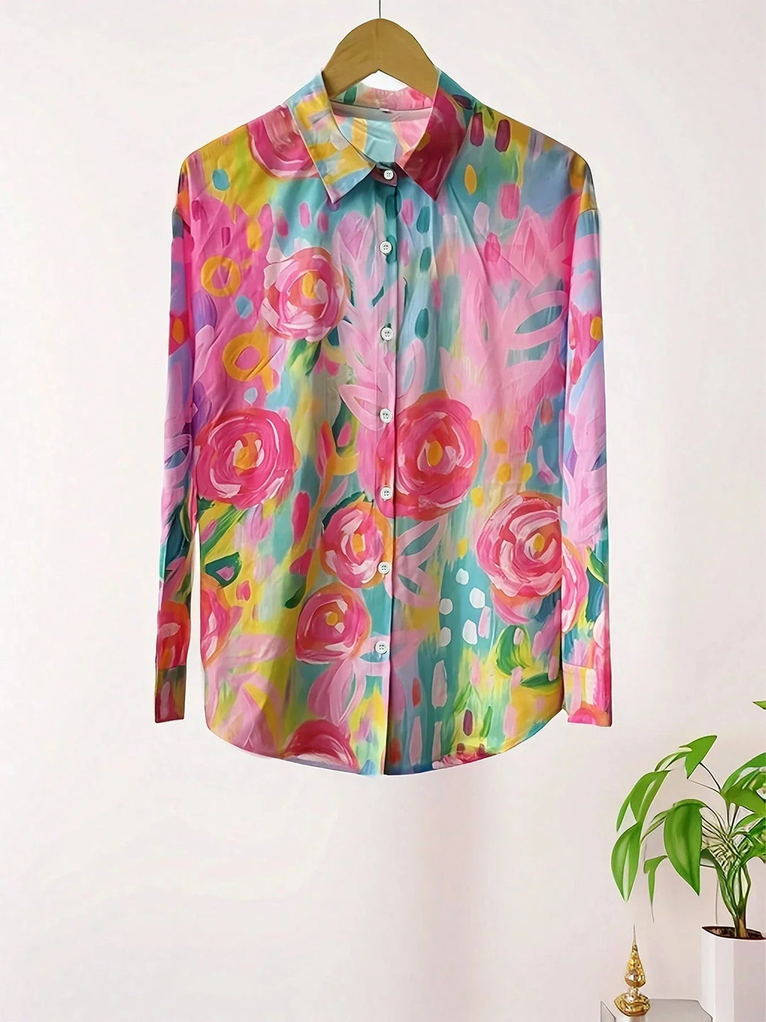 Women's Colorful Pattern Blouse-MODAUTLET