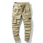 Men's Cargo Pants - Stylish Utility Trousers Khaki