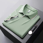 Men's Silk Polo Shirt - Elegant and Comfortable