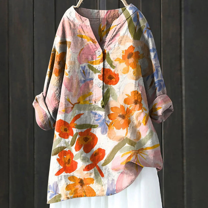Women's Soft Floral Blouse-MODAUTLET