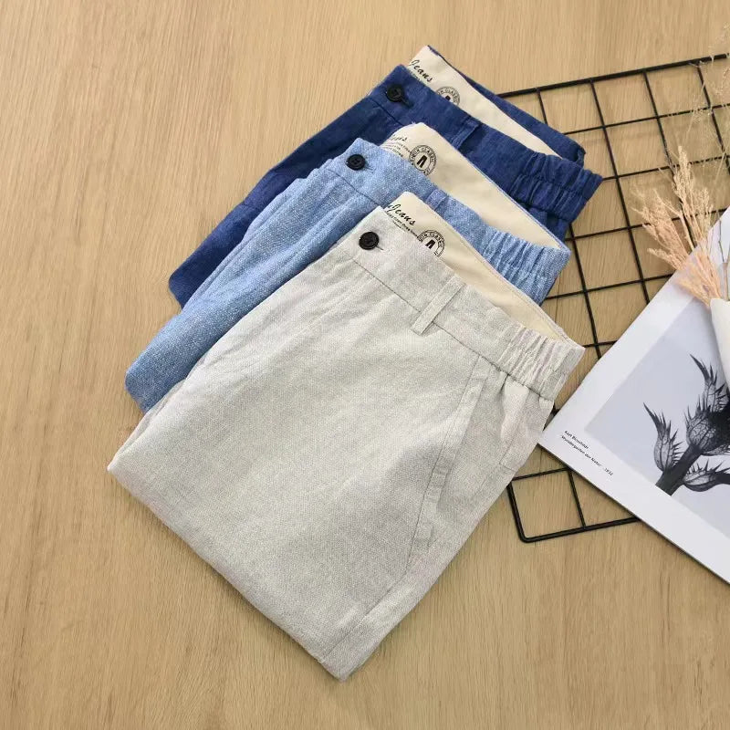 Men's Linen Napa Shorts-MODAUTLET