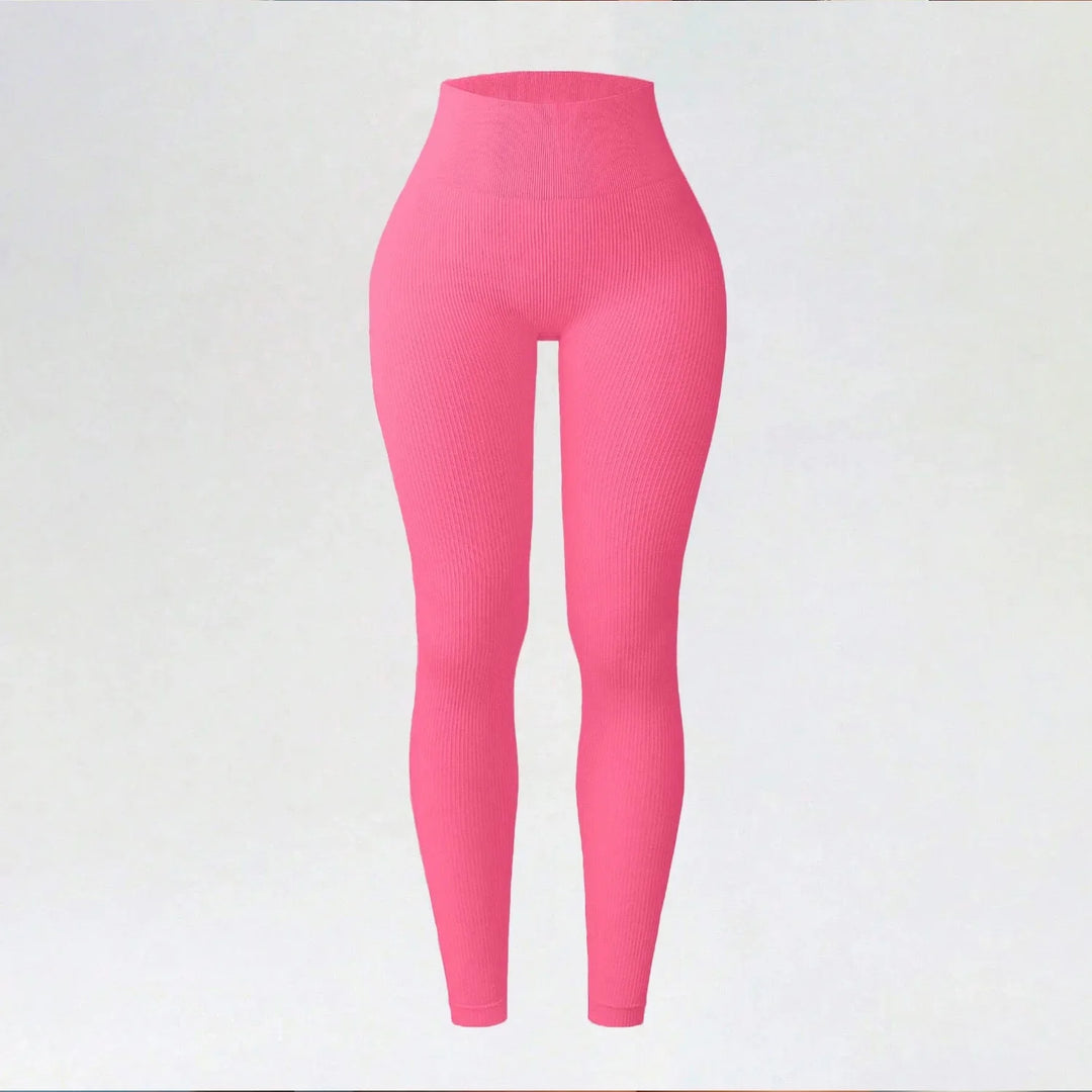 Women's High-Waisted Seamless Yoga Leggings for Fitness & Running Rose