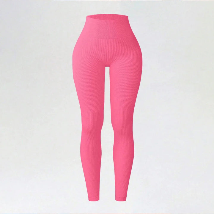 Women's High-Waisted Seamless Yoga Leggings for Fitness & Running Rose