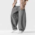 Men's Linen Sweatpants - Comfortable and Stylish Gray