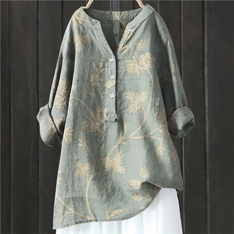 Women's Soft Floral Blouse-MODAUTLET
