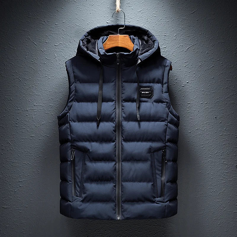 Men's Insulated Puffer Vest - Lightweight and Stylish Outerwear for Cold Weather Blue