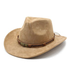 Western Cowboy Hat – Jazz Knight Felt Hat with Bull Décor