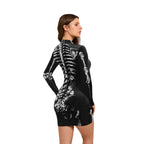 Women's Skeleton Print Dress