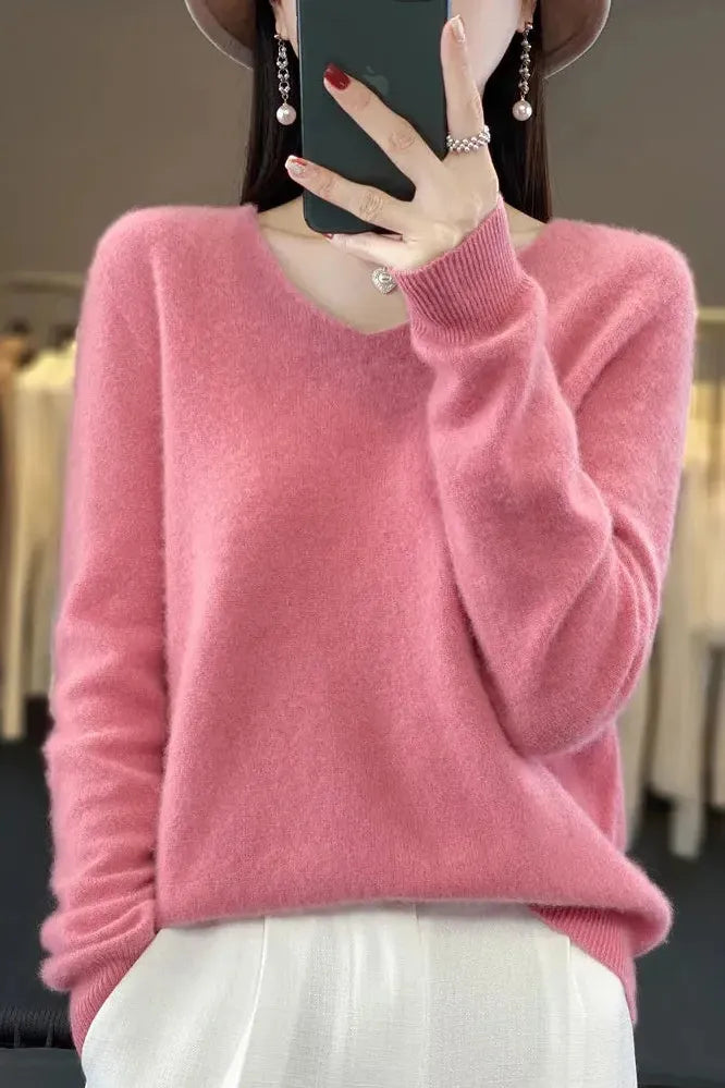 Women's Cozy Luxe Sweater - Harmonia Pink