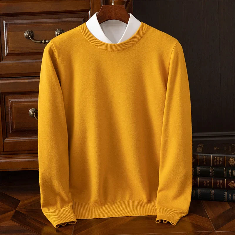 Men’s Premium Merino Wool Sweater Ginger