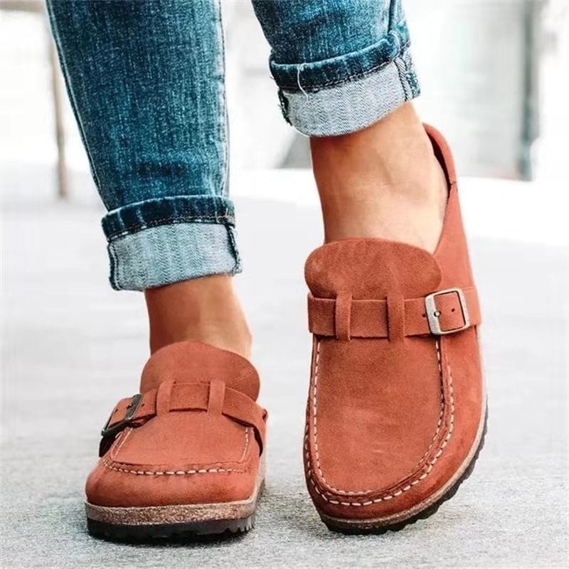 Women's Orthopedic Loafers - Bolivia Style Orange Red