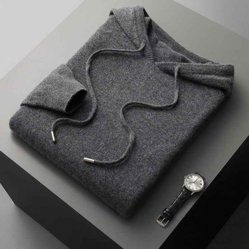 Sustainably Sourced Merino Wool Hoodie Warmth And Comfort Charcoal