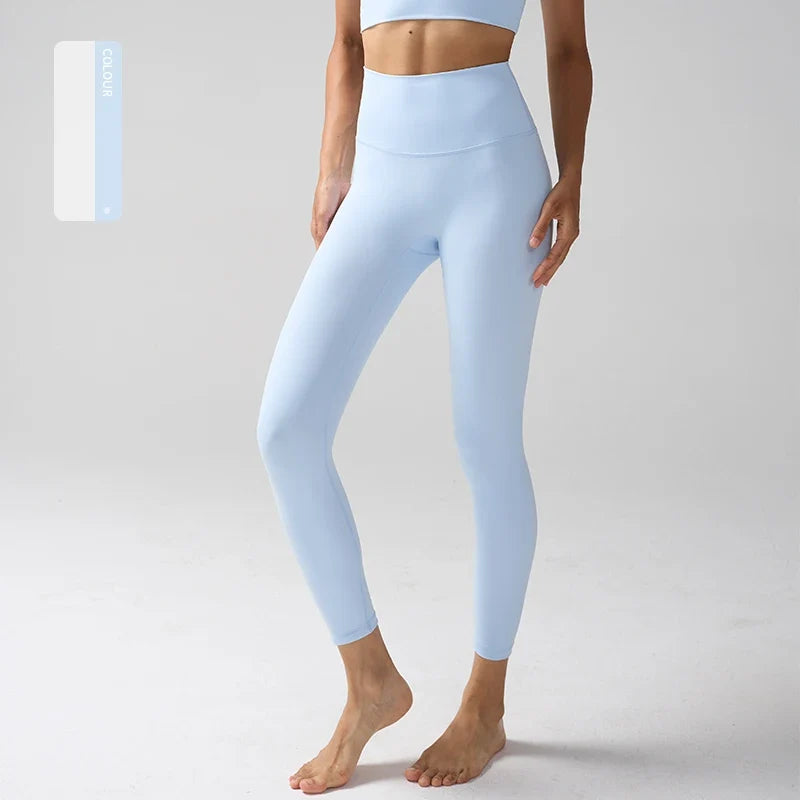 Women's High Waisted Leggings for Yoga, Fitness, and Everyday Use Sky blue