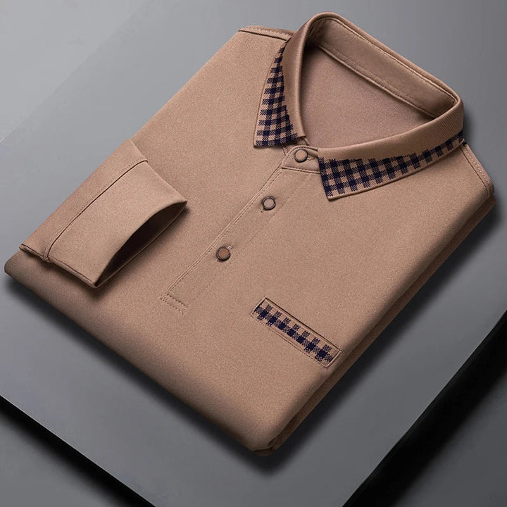 Men's Long Sleeve Classic Polo Shirt-MODAUTLET