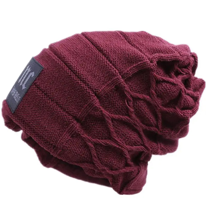 Unisex Knitted Beanie with Label-MODAUTLET