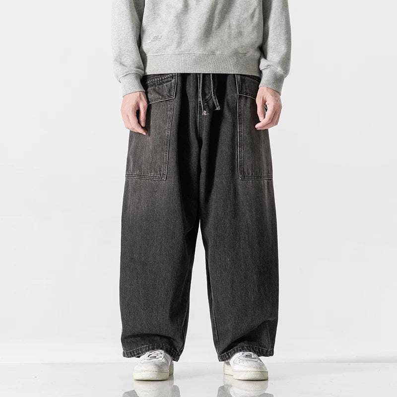 Men's Loose Fit Denim Jeans-MODAUTLET