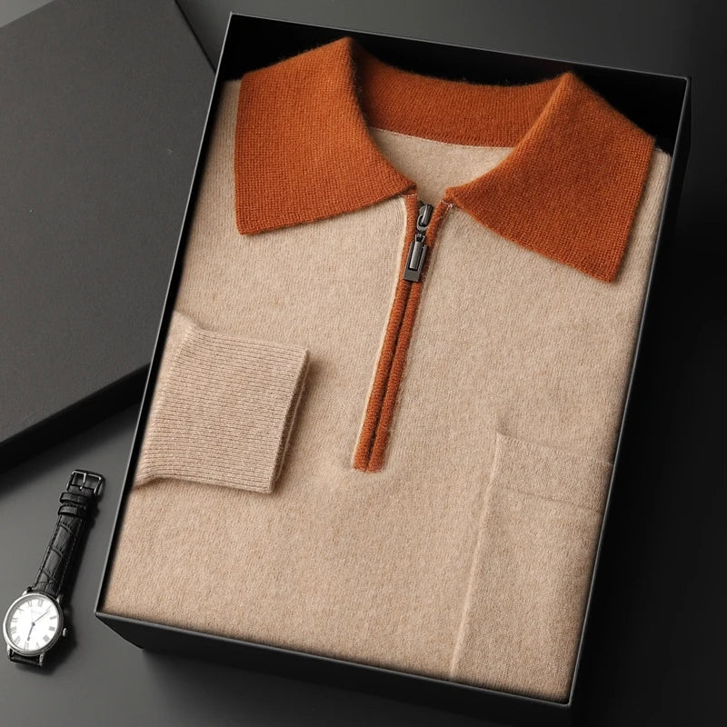 Men's Cashmere Polo - Torino Style-MODAUTLET