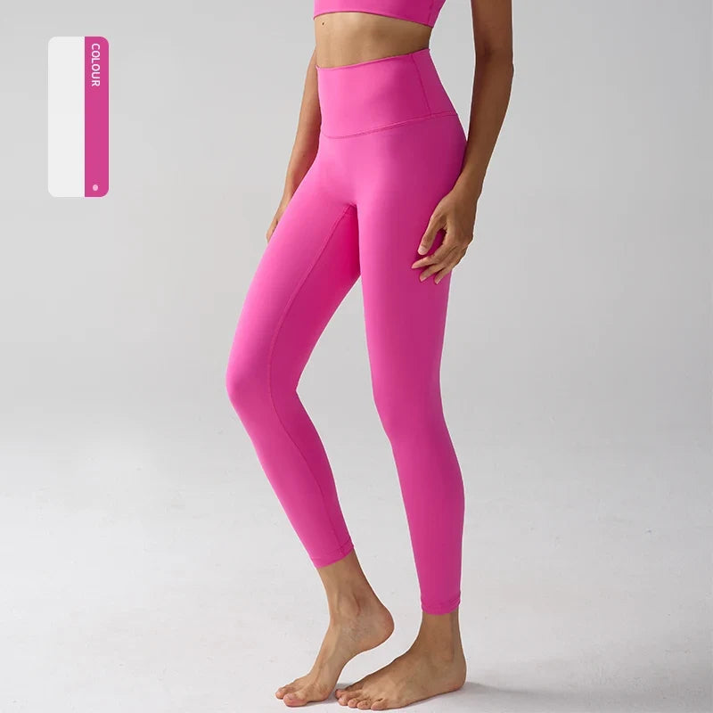 Women's High Waisted Leggings for Yoga, Fitness, and Everyday Use Dragon Fruit