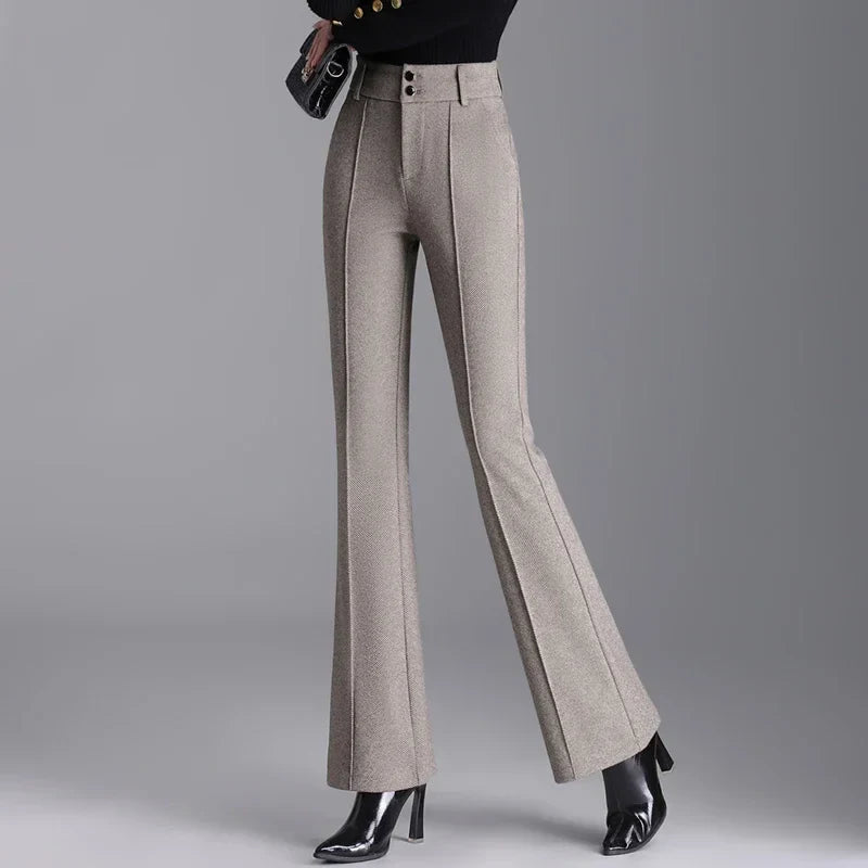 Women's High-Waist Flare Pants-MODAUTLET