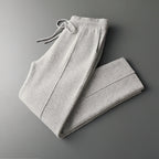 Men's Relaxed Fit Merino Wool Pants with Drawstring Waist