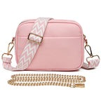 Women's Elegant Leather Shoulder Bag Pink