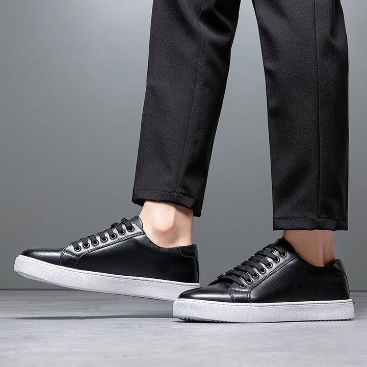 Men's Comfortable Leather Sneakers-MODAUTLET