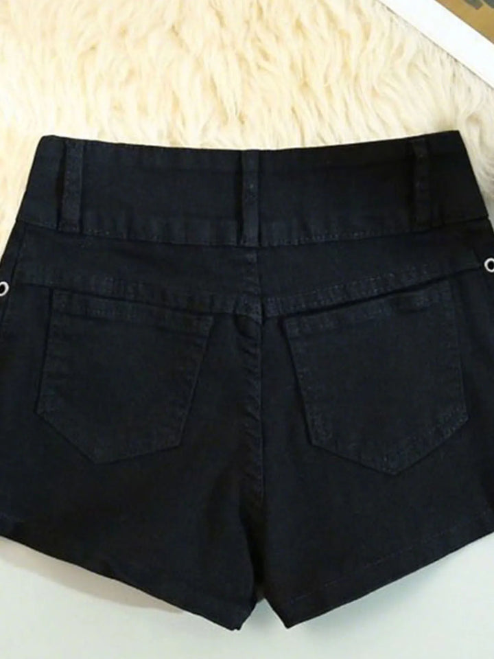 Women's Skinny Lace-up Streetwear Shorts for Daily Fashion
