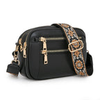 Women's Elegant Leather Shoulder Bag Black