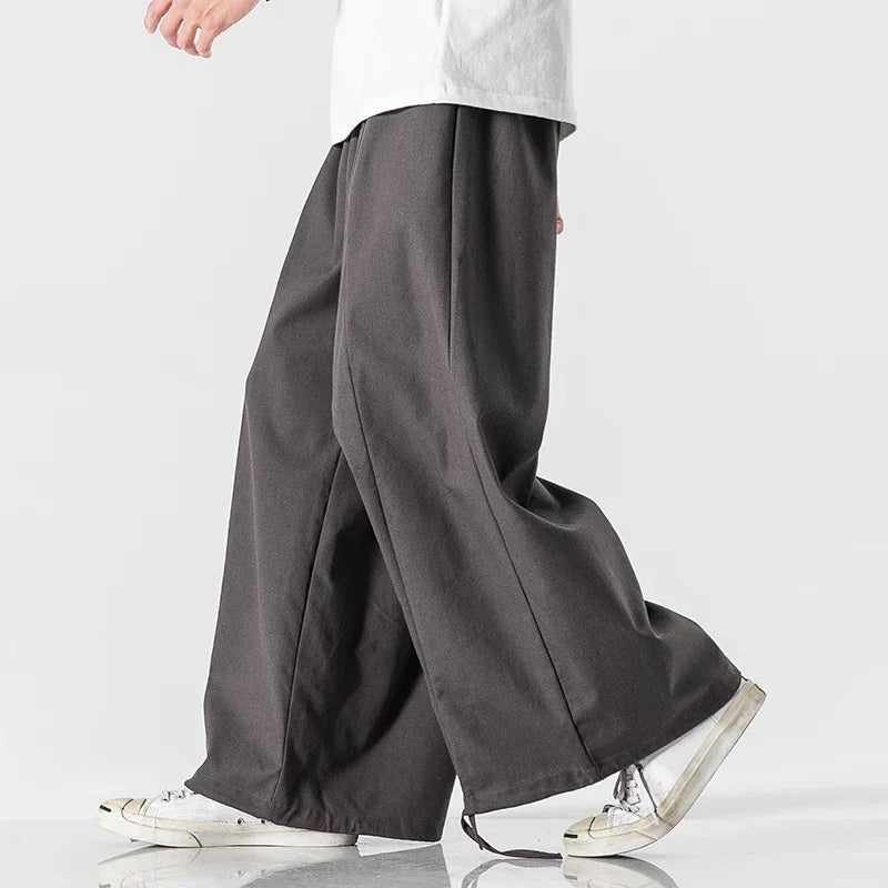 Men's Wide-Leg Japanese Pants - Suki Mirage Style