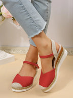 Woman's Closed Toe Wedge Sandals