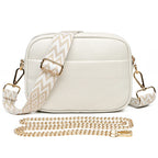 Women's Elegant Leather Shoulder Bag White