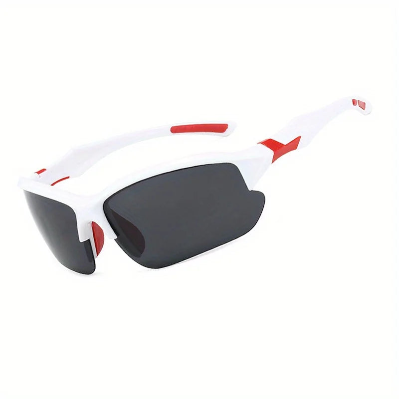 Wind-Defying Polarized Sports Sunglasses white red